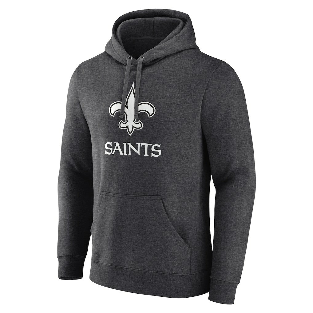 New Orleans Saints Personalized Name & Number Monochrome Pullover Hoodie - Charcoal for sale