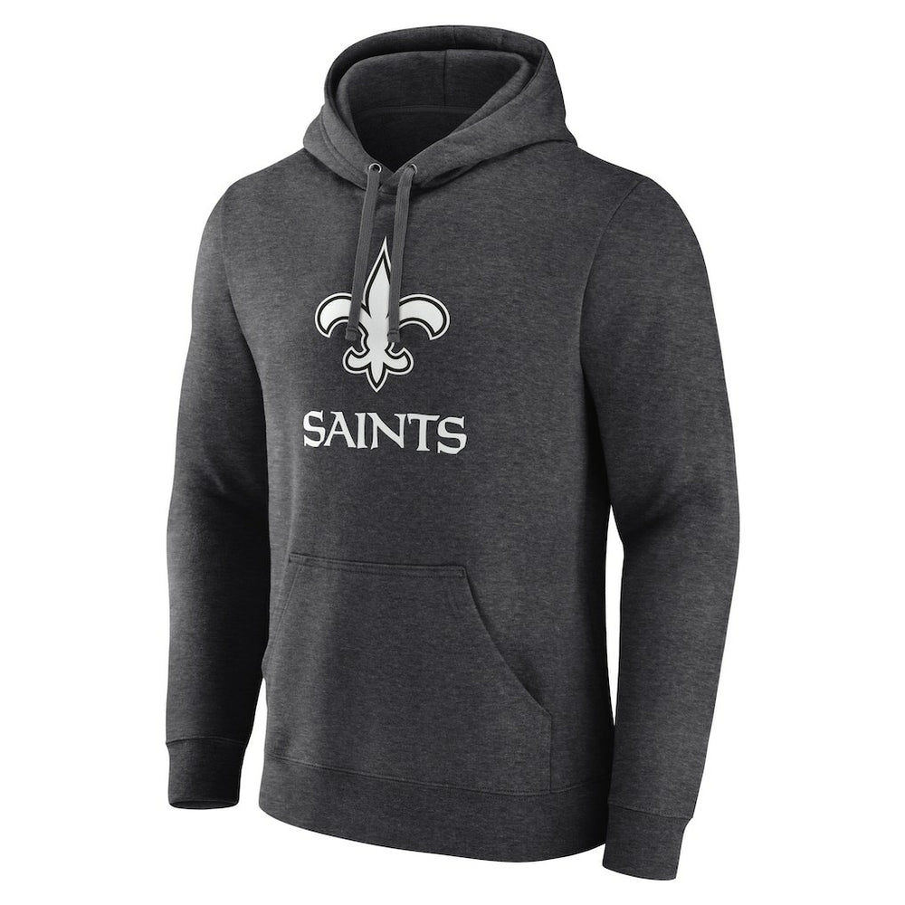 New Orleans Saints Personalized Name & Number Monochrome Pullover Hoodie - Charcoal for sale