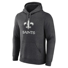New Orleans Saints Personalized Name & Number Monochrome Pullover Hoodie - Charcoal for sale