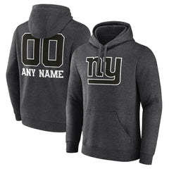 New York Giants Personalized Name & Number Monochrome Pullover Hoodie - Charcoal outlet