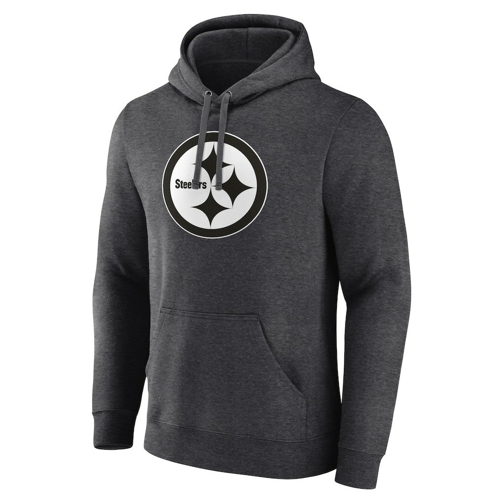 Pittsburgh Steelers Personalized Name & Number Monochrome Pullover Hoodie - Charcoal discount
