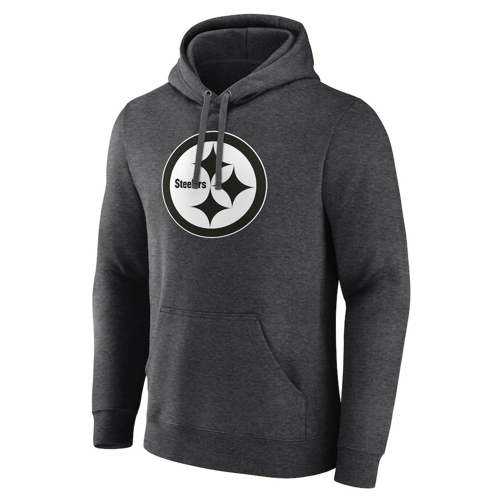 Pittsburgh Steelers Personalized Name & Number Monochrome Pullover Hoodie - Charcoal discount