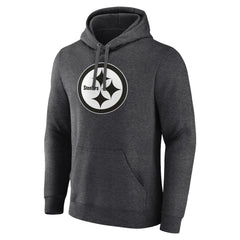Pittsburgh Steelers Personalized Name & Number Monochrome Pullover Hoodie - Charcoal discount