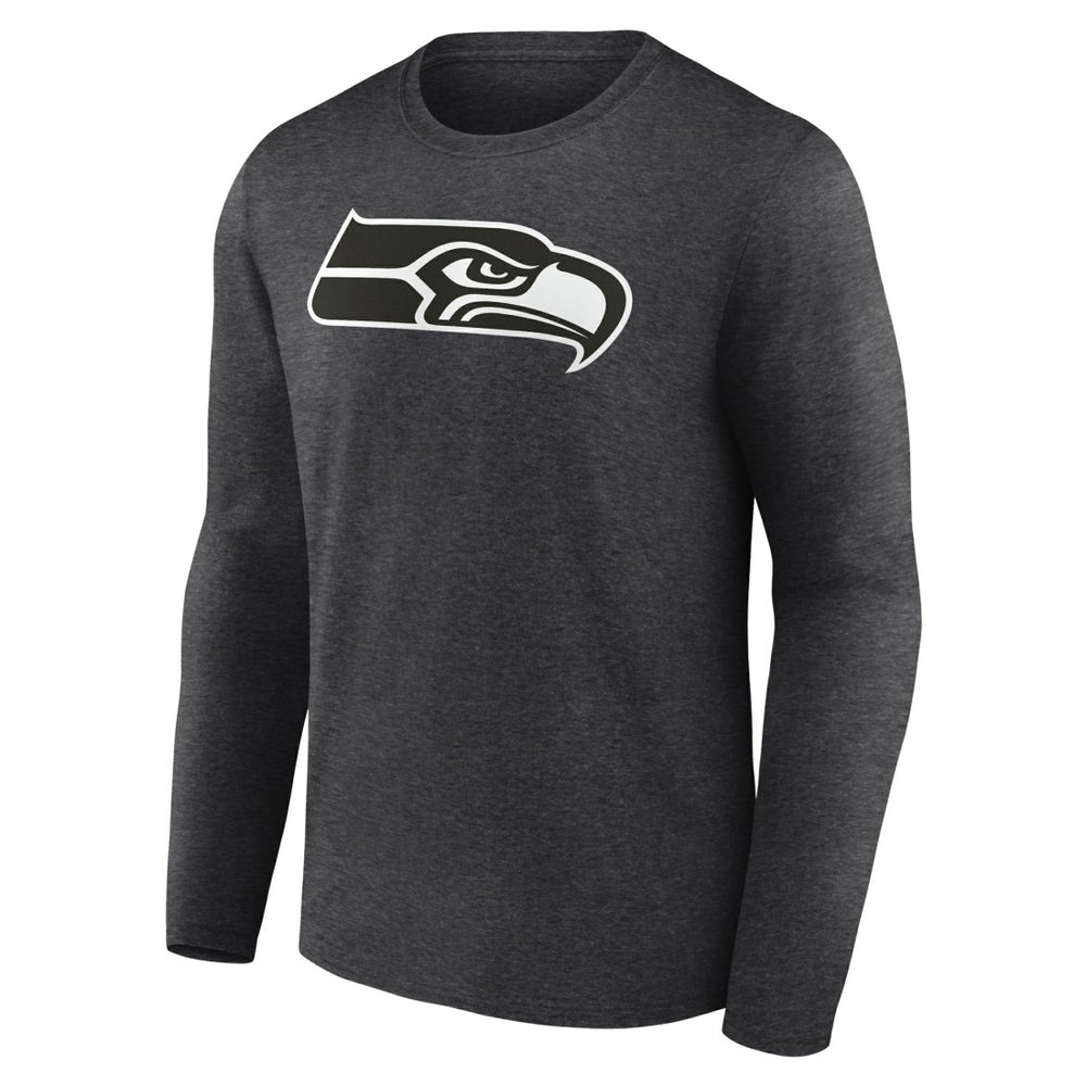 Seattle Seahawks Personalized Name & Number Monochrome Long Sleeve T-Shirt - Charcoal discount