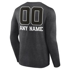 Seattle Seahawks Personalized Name & Number Monochrome Long Sleeve T-Shirt - Charcoal discount