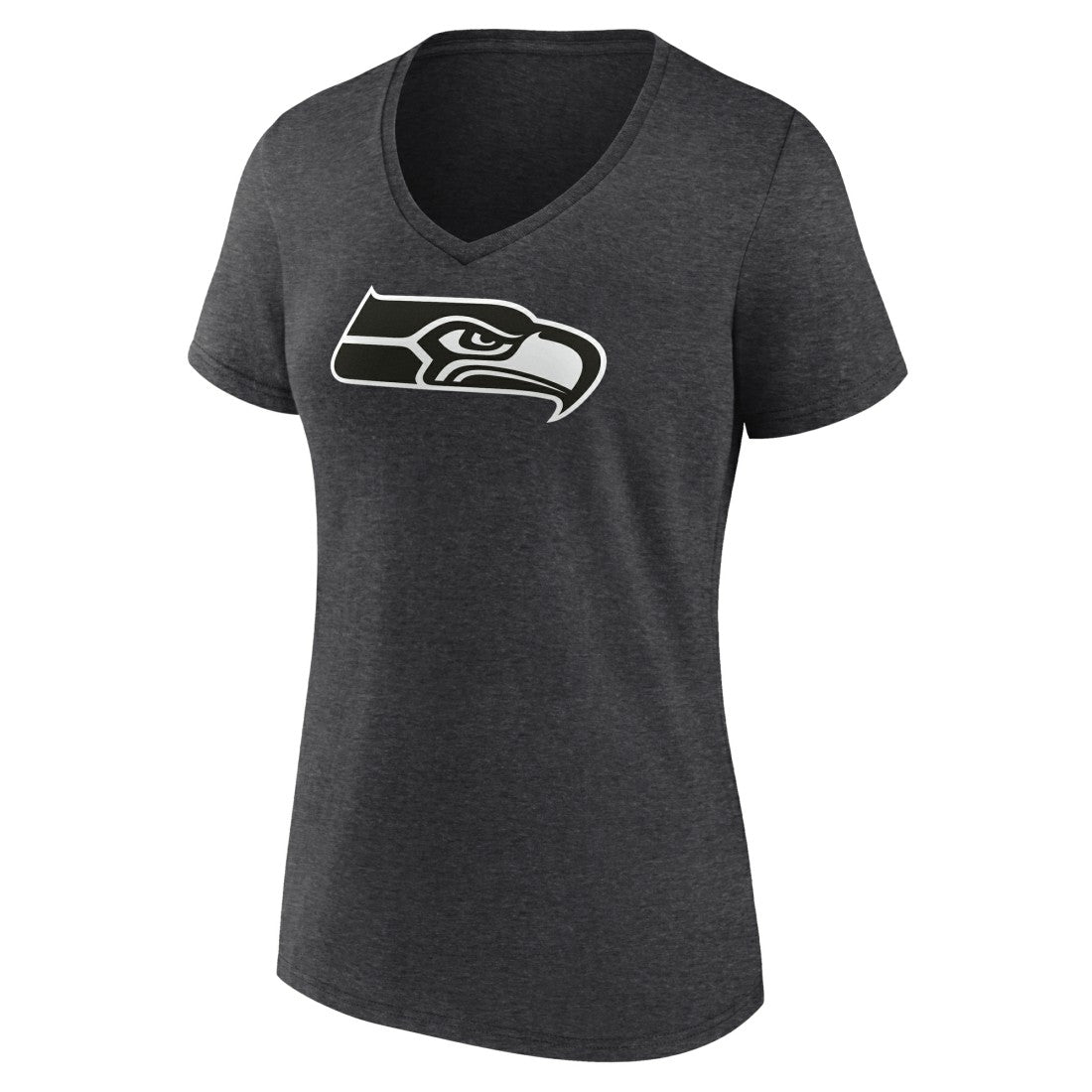 Seattle Seahawks Women's Personalized Name & Number Monochrome V-Neck Long Sleeve T-Shirt - Charcoal sale