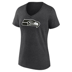 Seattle Seahawks Women's Personalized Name & Number Monochrome V-Neck Long Sleeve T-Shirt - Charcoal sale
