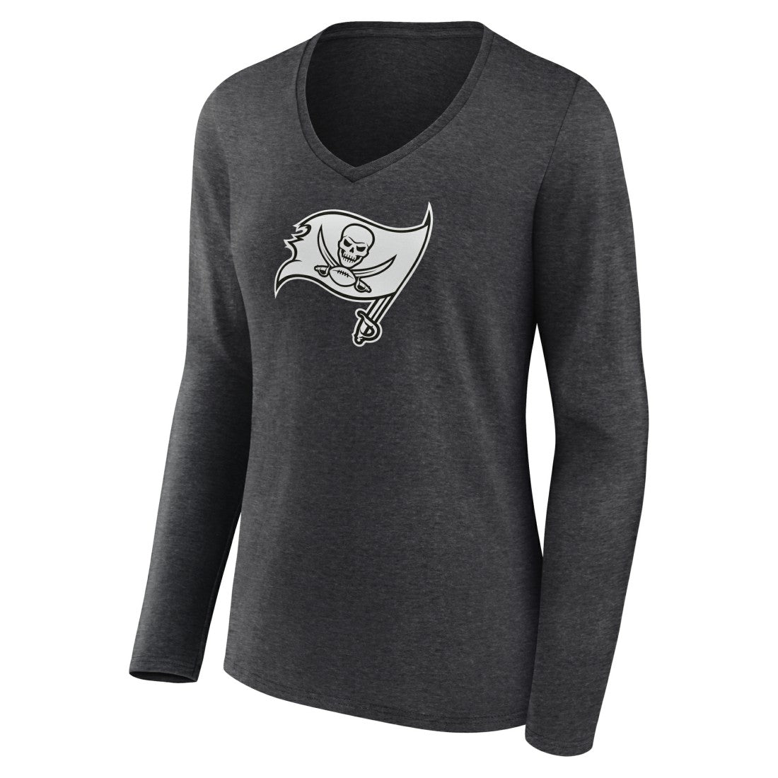 Tampa Bay Buccaneers Women's Personalized Name & Number Monochrome V-neck T-Shirt - Charcoal sale
