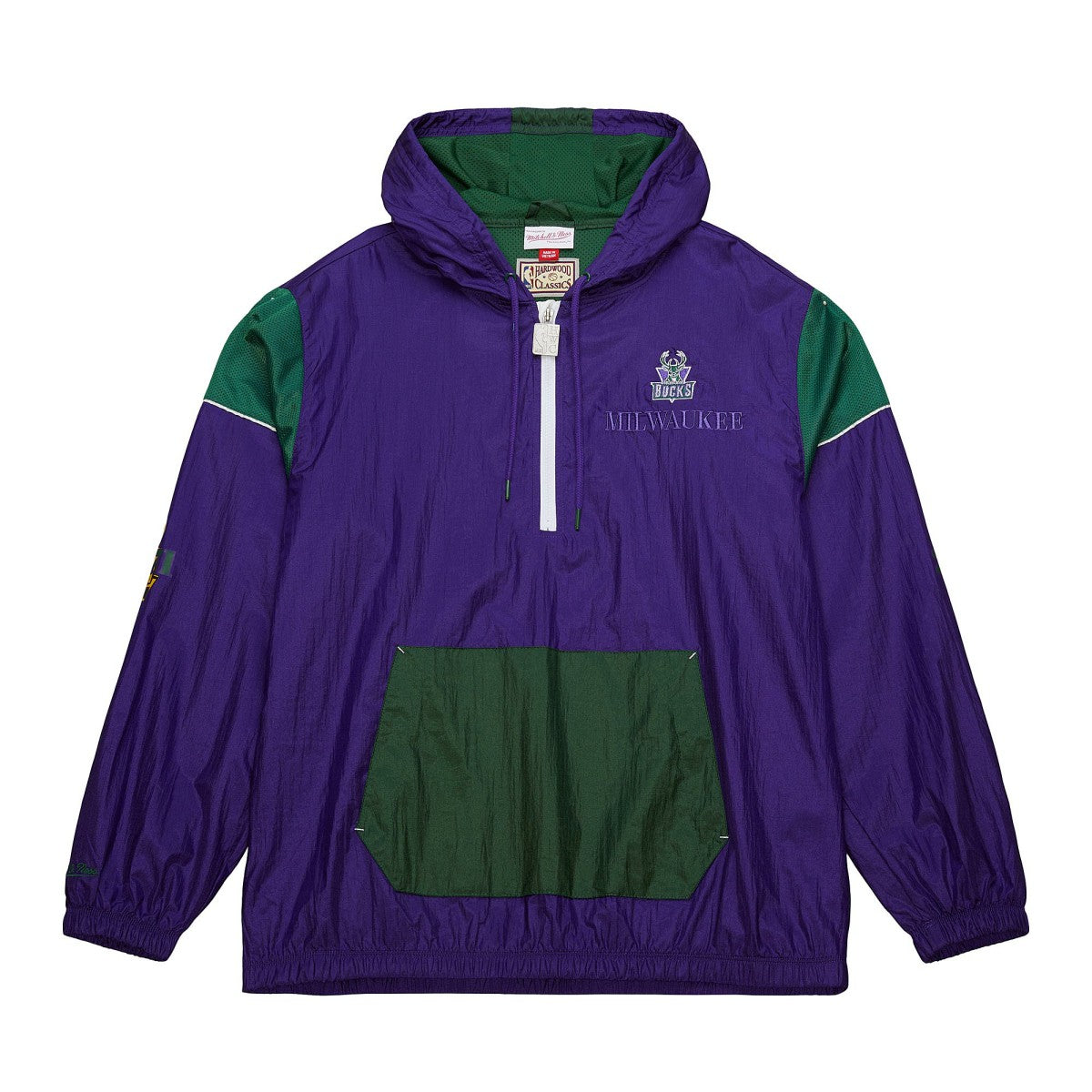Milwaukee Bucks Unisex Hardwood Classics Team OG 3.0 Anorak Half-Zip Windbreaker Jacket - Purple | Mitchell & Ness shop