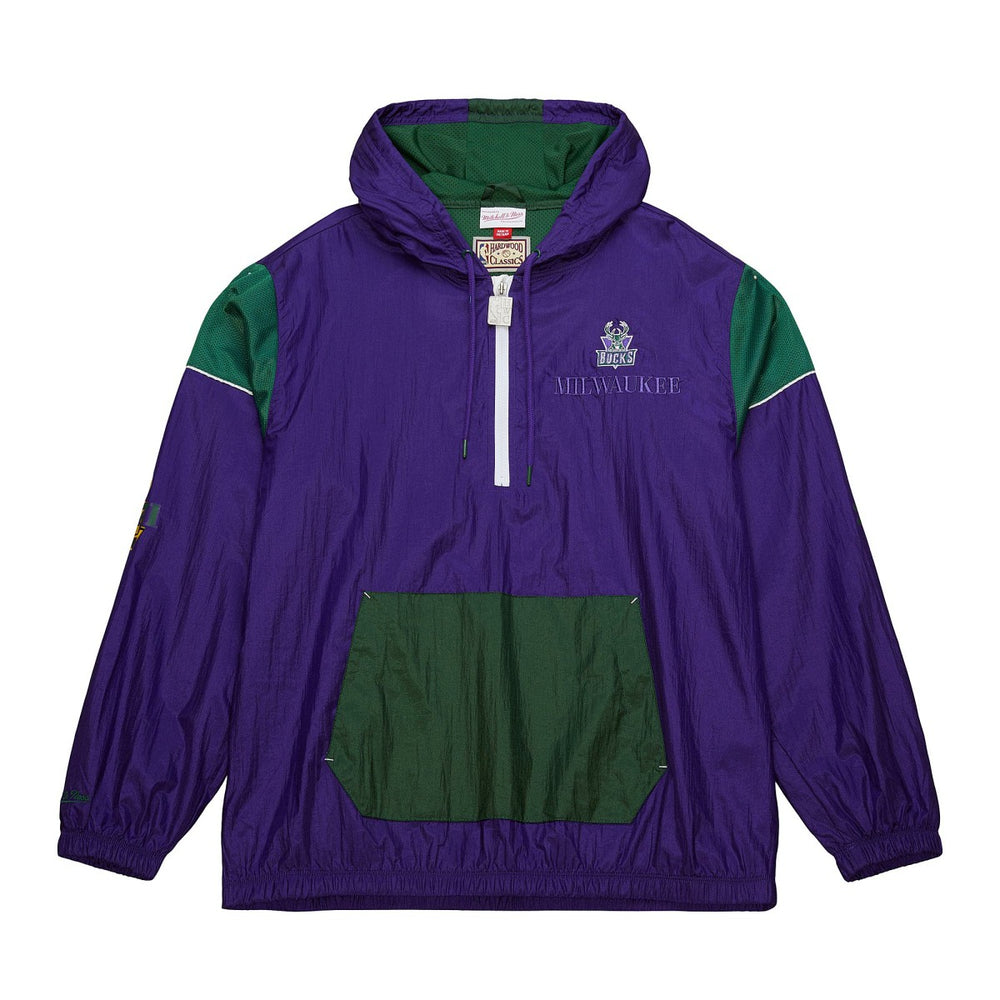 Milwaukee Bucks Unisex Hardwood Classics Team OG 3.0 Anorak Half-Zip Windbreaker Jacket - Purple | Mitchell & Ness shop