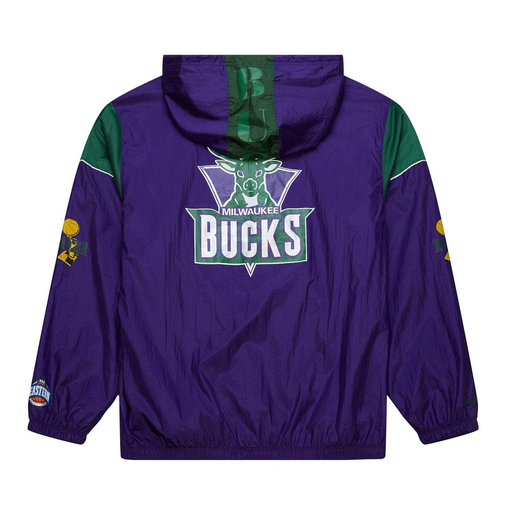 Milwaukee Bucks Unisex Hardwood Classics Team OG 3.0 Anorak Half-Zip Windbreaker Jacket - Purple | Mitchell & Ness shop