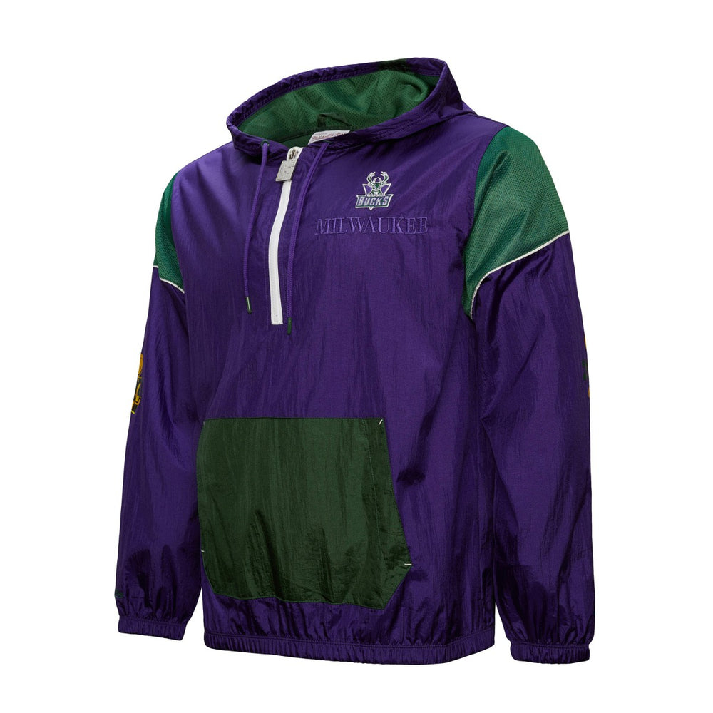 Milwaukee Bucks Unisex Hardwood Classics Team OG 3.0 Anorak Half-Zip Windbreaker Jacket - Purple | Mitchell & Ness shop