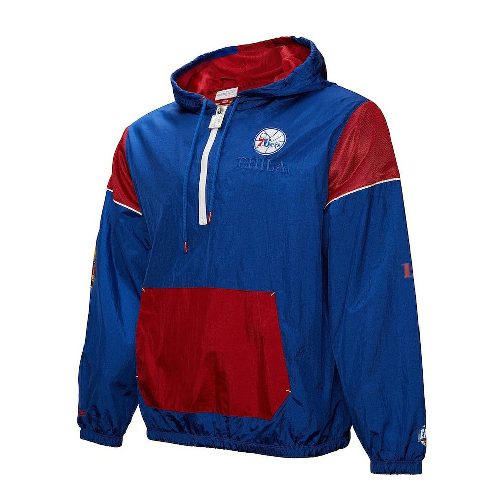 Philadelphia 76ers Unisex Hardwood Classics Team OG 3.0 Anorak Half-Zip Windbreaker Jacket - Royal | Mitchell & Ness cheap