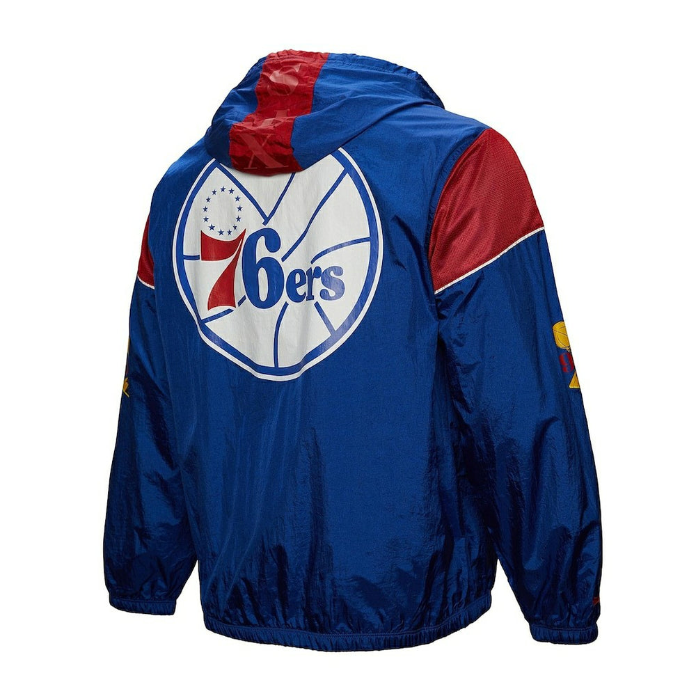 Philadelphia 76ers Unisex Hardwood Classics Team OG 3.0 Anorak Half-Zip Windbreaker Jacket - Royal | Mitchell & Ness cheap