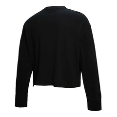 Philadelphia 76ers Women's Hardwood Classics Studded Boxy Cropped Long Sleeve T-Shirt - Black | Mitchell & Ness discount