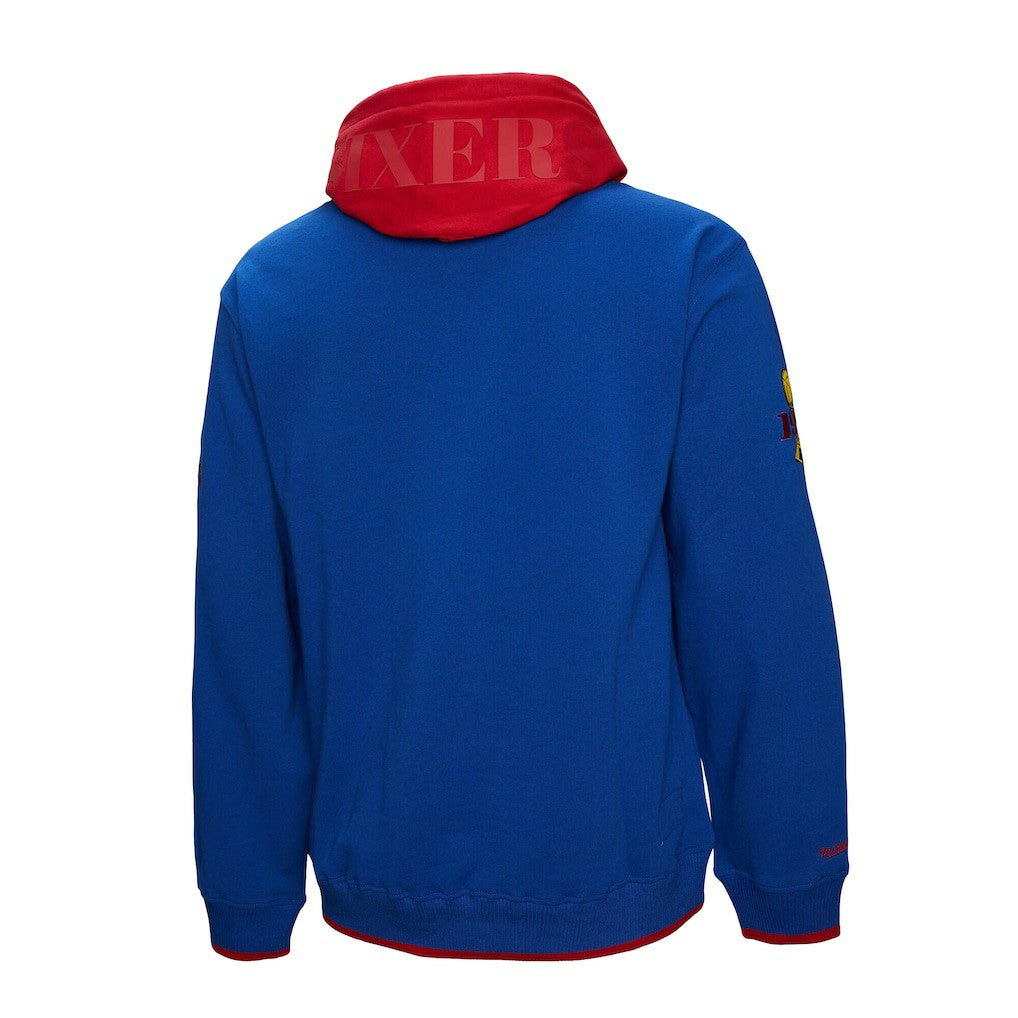Philadelphia 76ers Hardwood Classics Team OG 3.0 Pullover Hoodie - Royal | Mitchell & Ness for sale