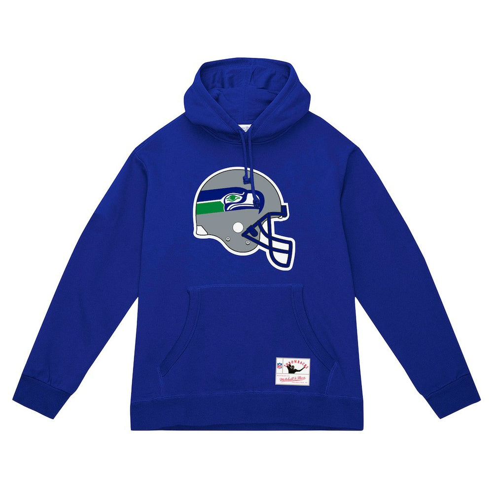 Seattle Seahawks Helmet Logo Vintage Pullover Hoodie - College Navy cheap