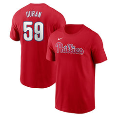 Jhoan Duran Philadelphia Phillies Fuse Name & Number T-Shirt - Red | Nike