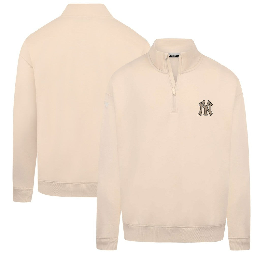 New York Yankees Levelwear Murray Quarter-Zip Sweatshirt - Khaki