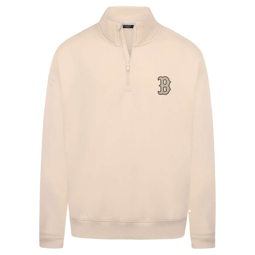 Boston Red Sox Levelwear Murray Quarter-Zip Sweatshirt - Khaki