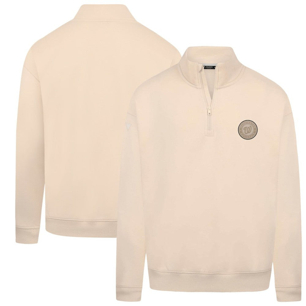 Washington Nationals Levelwear Murray Quarter-Zip Sweatshirt - Khaki