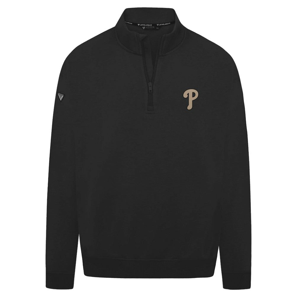Philadelphia Phillies Levelwear Murray Quarter-Zip Sweatshirt - Black