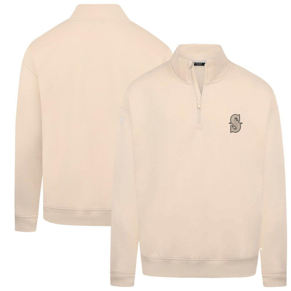 Seattle Mariners Levelwear Murray Quarter-Zip Sweatshirt - Khaki