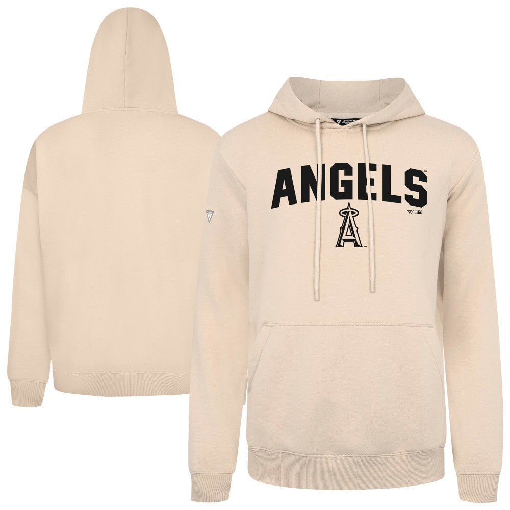 Los Angeles Angels Levelwear Podium Team Arch Pullover Hoodie - Khaki