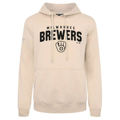 Milwaukee Brewers Levelwear Podium Team Arch Pullover Hoodie - Khaki