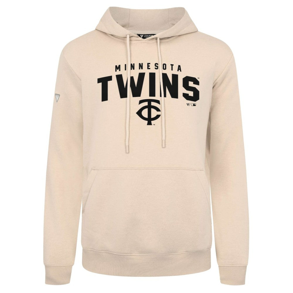 Minnesota Twins Levelwear Podium Team Arch Pullover Hoodie - Khaki