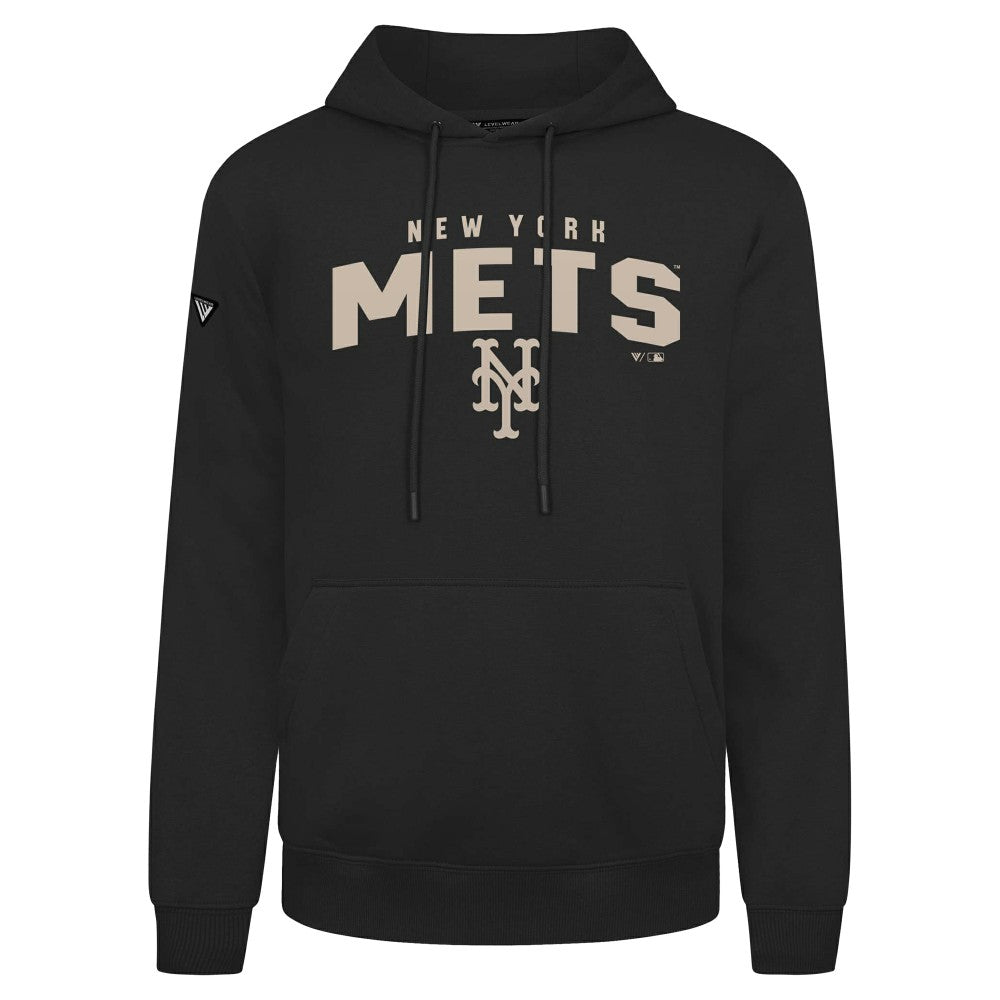 New York Mets Levelwear Podium Team Arch Pullover Hoodie - Black
