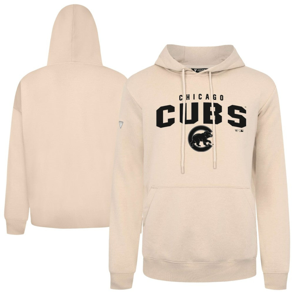 Chicago Cubs Levelwear Podium Team Arch Pullover Hoodie - Khaki