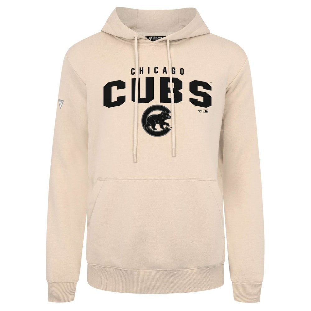 Chicago Cubs Levelwear Podium Team Arch Pullover Hoodie - Khaki