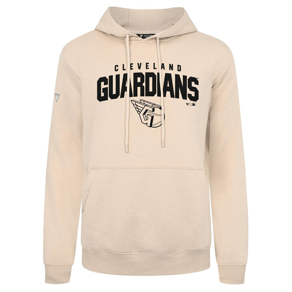 Cleveland Guardians Levelwear Podium Team Arch Pullover Hoodie - Khaki