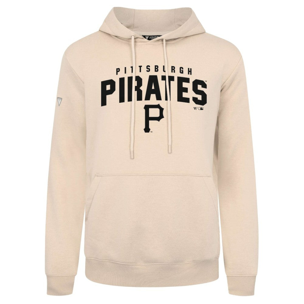 Pittsburgh Pirates Levelwear Podium Team Arch Pullover Hoodie - Khaki