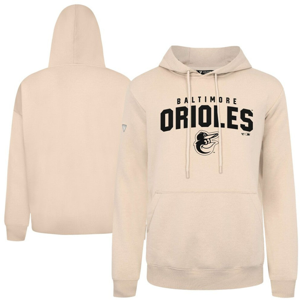 Baltimore Orioles Levelwear Podium Team Arch Pullover Hoodie - Khaki