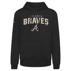 Atlanta Braves Levelwear Podium Team Arch Pullover Hoodie - Black