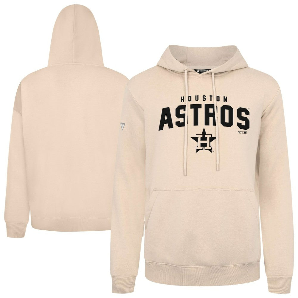 Houston Astros Levelwear Podium Team Arch Pullover Hoodie - Khaki