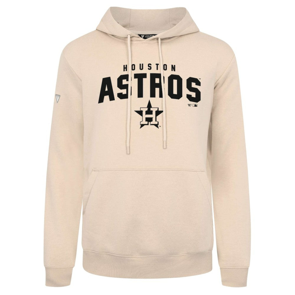 Houston Astros Levelwear Podium Team Arch Pullover Hoodie - Khaki