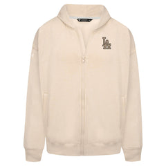 Los Angeles Dodgers Levelwear Uphill Oversized Full-Zip Hoodie - Khaki