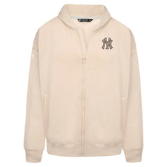 New York Yankees Levelwear Uphill Oversized Full-Zip Hoodie - Khaki