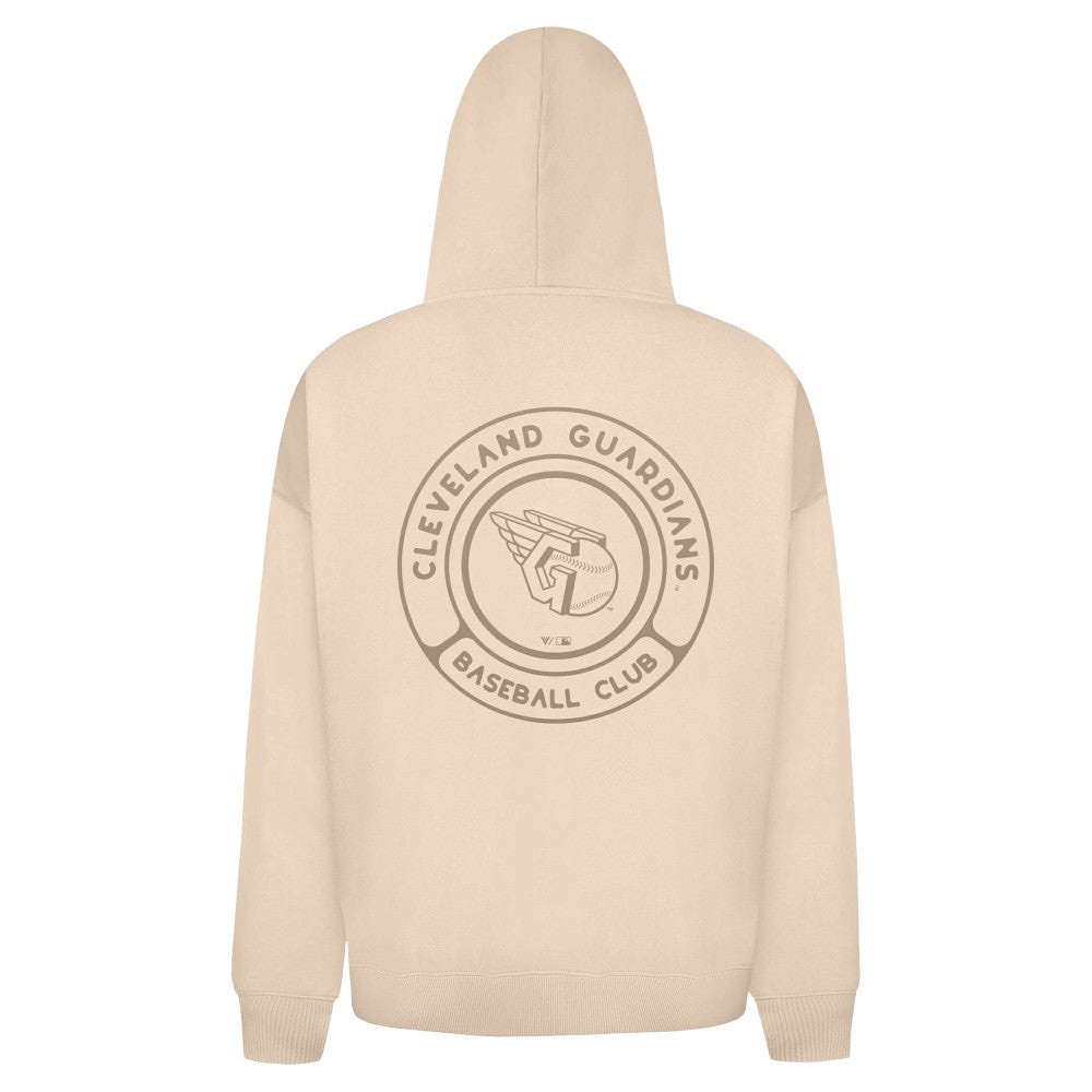 Cleveland Guardians Levelwear Uphill Oversized Full-Zip Hoodie - Khaki