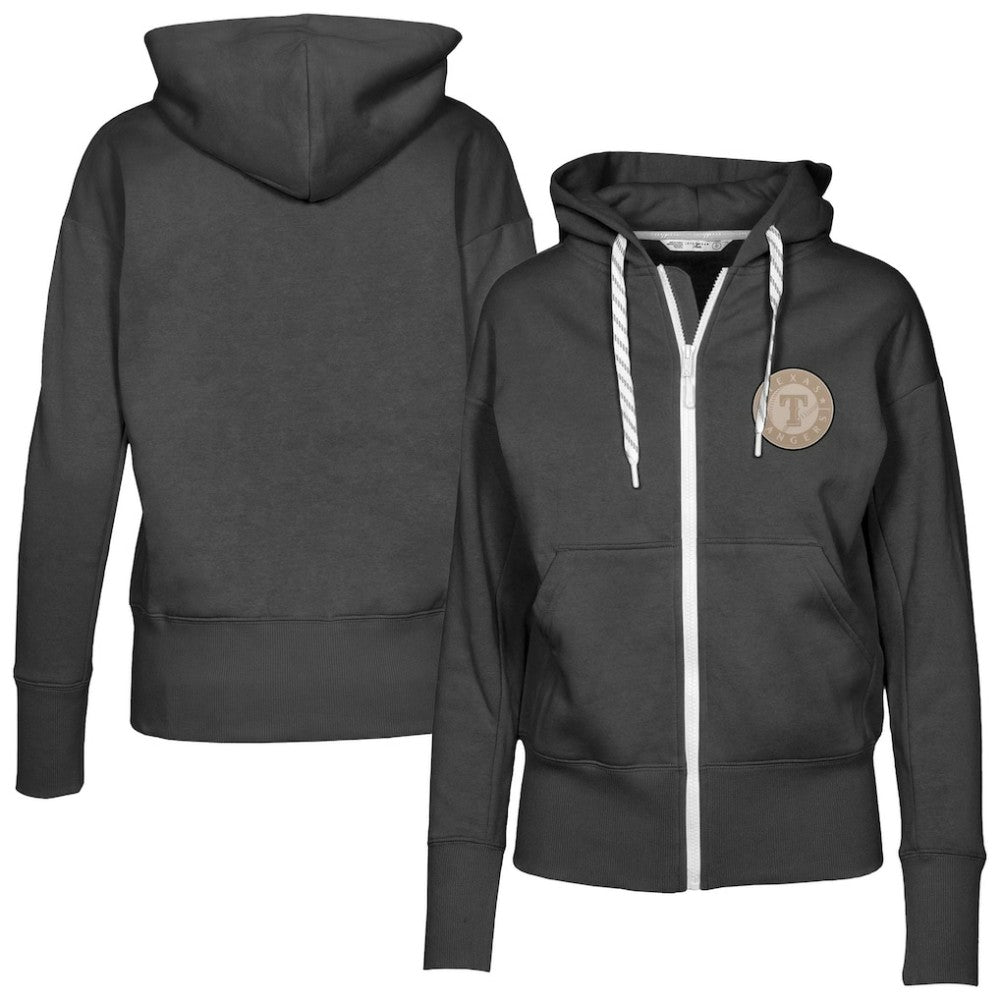 Texas Rangers Levelwear Women's Gardinia Full-Zip Hoodie - Black
