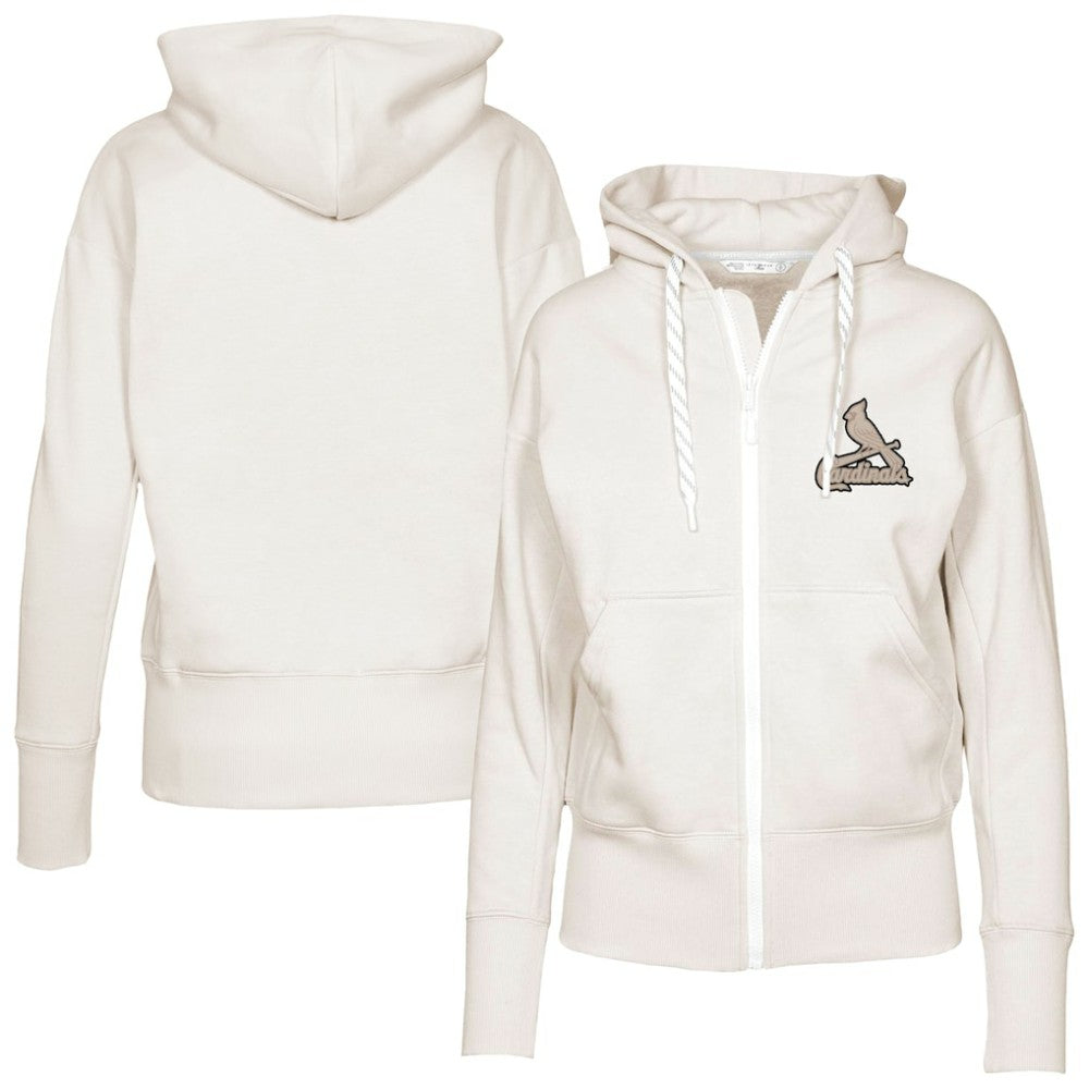 St. Louis Cardinals Levelwear Women's Gardinia Full-Zip Hoodie - Khaki