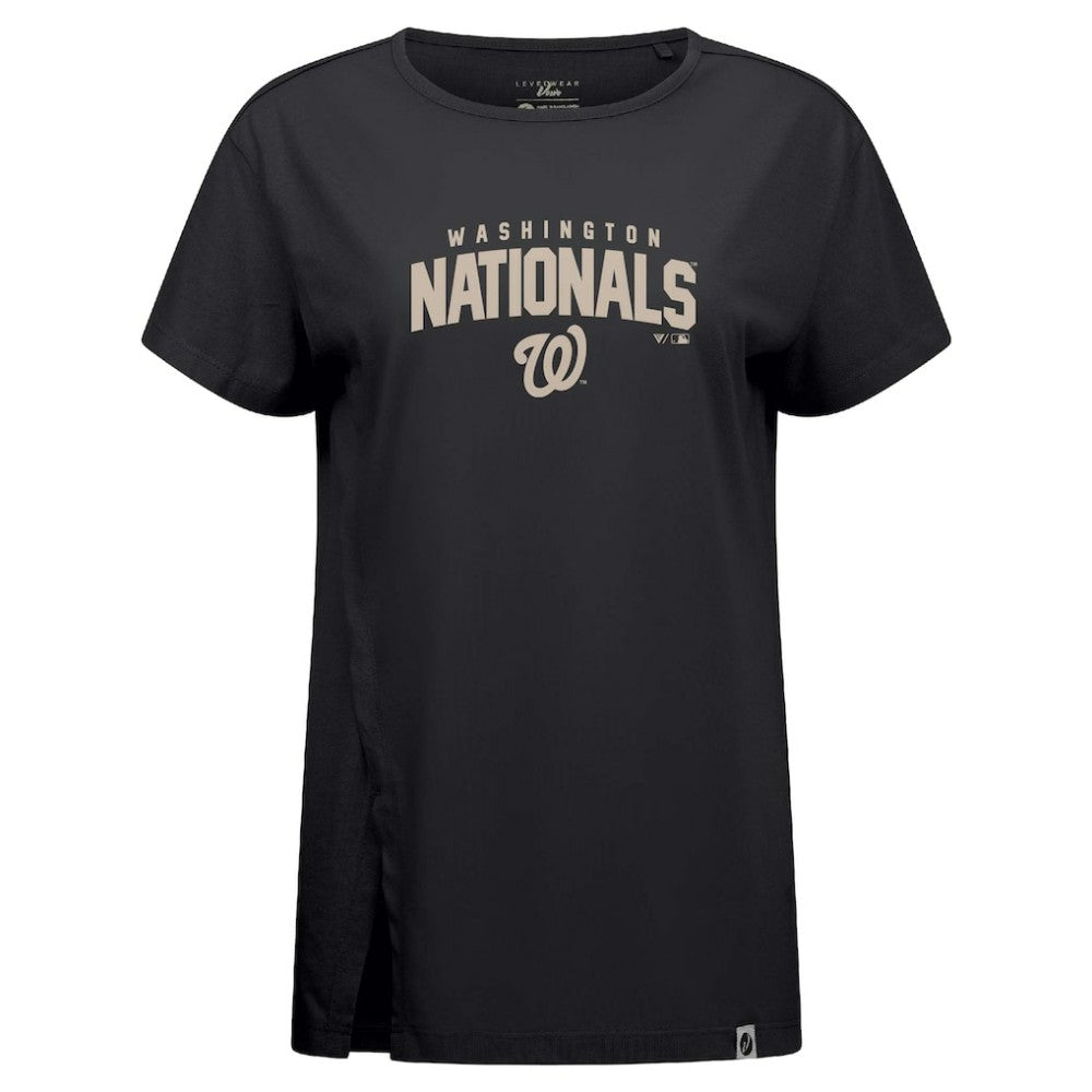 Washington Nationals Levelwear Influx Team Arch T-Shirt - Black