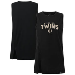 Minnesota Twins Levelwear Women's Influx Team Arch Tank Top - Black