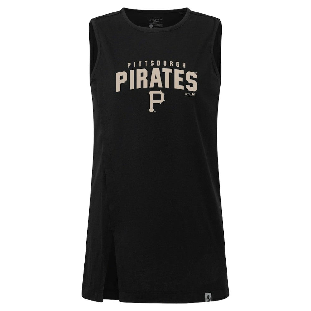 Pittsburgh Pirates Levelwear Women's Influx Team Arch Tank Top - Black