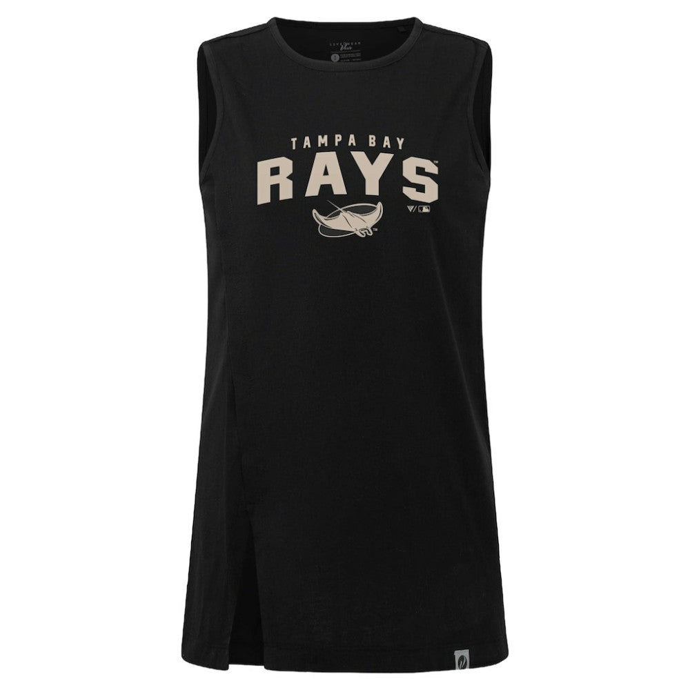 Tampa Bay Rays Levelwear Women's Influx Team Arch Tank Top - Black
