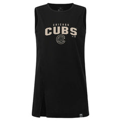 Chicago Cubs Levelwear Women's Influx Team Arch Tank Top - Black