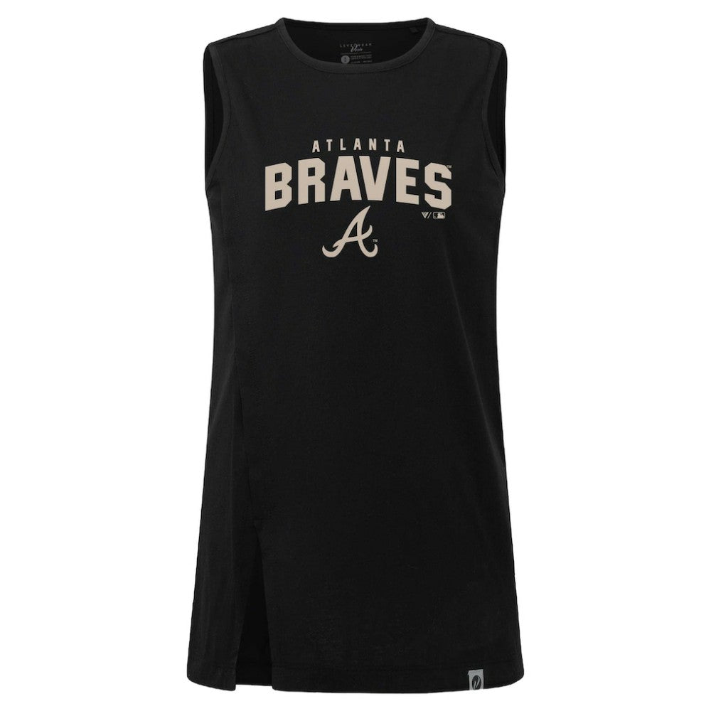 Atlanta Braves Levelwear Women's Influx Team Arch Tank Top - Black